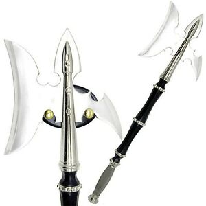 Large Silver Fantasy Axe (081)