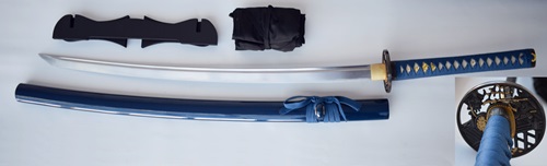 Hand Forged Blue Katana (161DRBL)