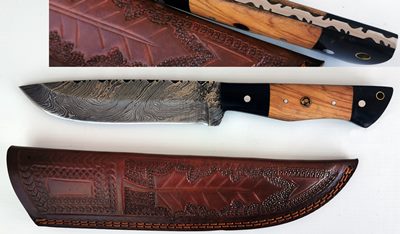 Damascus Hunting Knife (G60)