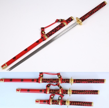 Red Ceremonial Sword Set