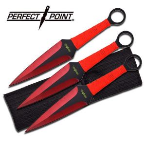 Large Red Kunai Set